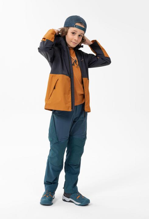 Actual product image Quechua Wanderjacke MH500 Kinder wasserdicht Gr. 122–170 Wandern grau/ocker