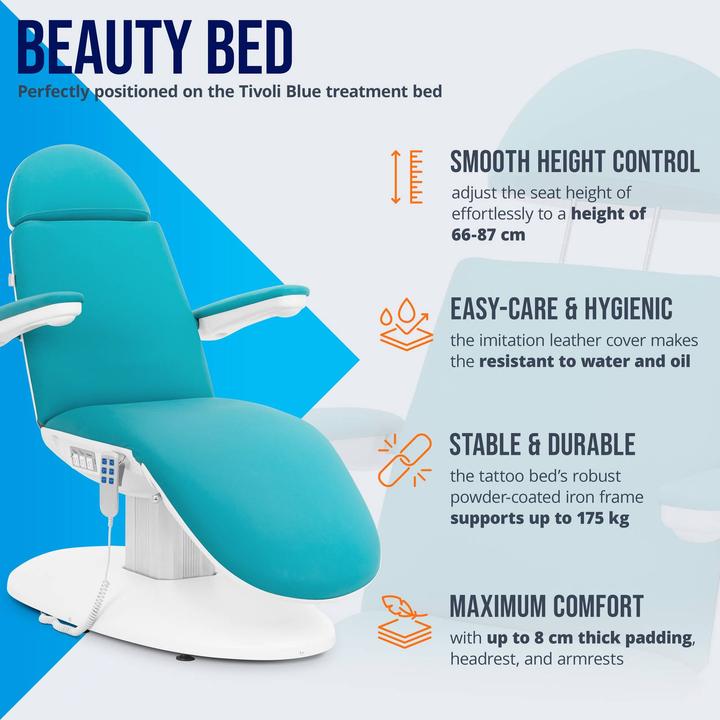 Actual product image Physa Beauty Bed - 300 W - 3 motors - 175 kg - blue