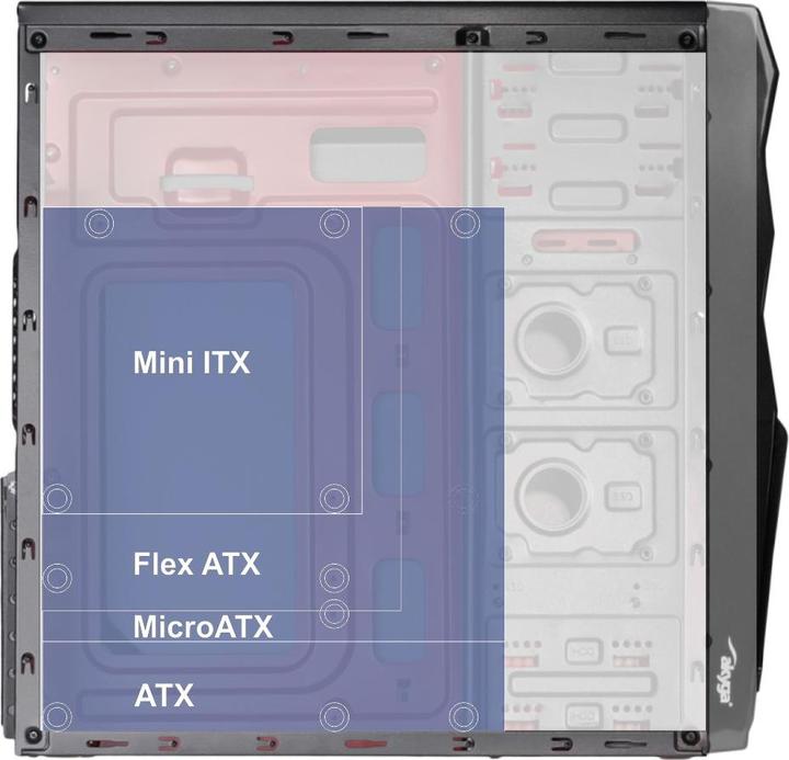 Image du produit Akyga ' ak995bk PC "ATX Nero Midi Tower Noir (ATX, mATX, Mini-ITX)