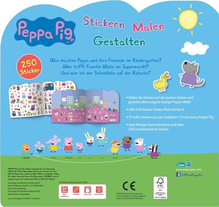 Actual product image Peppa Pig Stickers Painting Design
