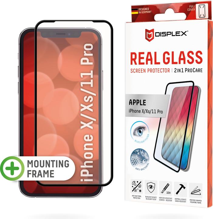 Produktbild Displex Full Cover Panzerglas (1 Stück, Apple iPhone X, Apple iPhone 11 Pro, Apple iPhone XS)