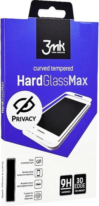 Produktbild 3MK HardGlass Max Sichtschutzfolie, Apple, iPhone XS Max, Tempered Glass, transparent/Schwarz (1 Stück, Apple iPhone XS Max)