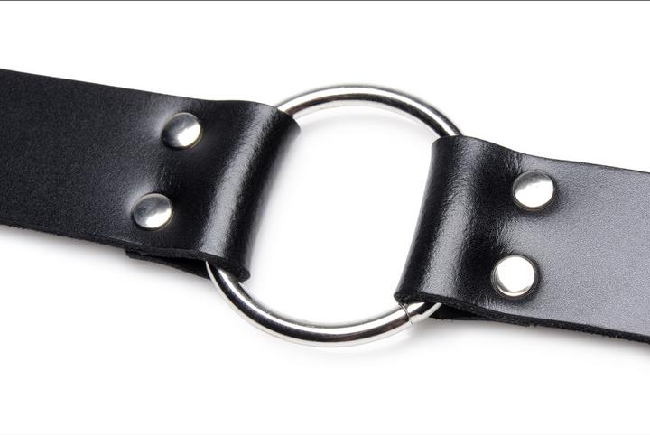 Actual product image XR Brands Leather Strap Dildo Holder