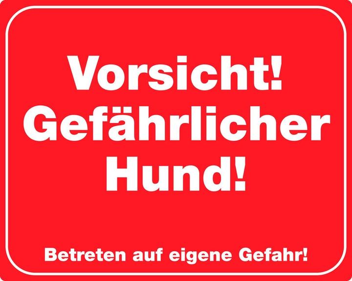 Nobby Warntafel Vorsicht! Gefährlicher Hund!