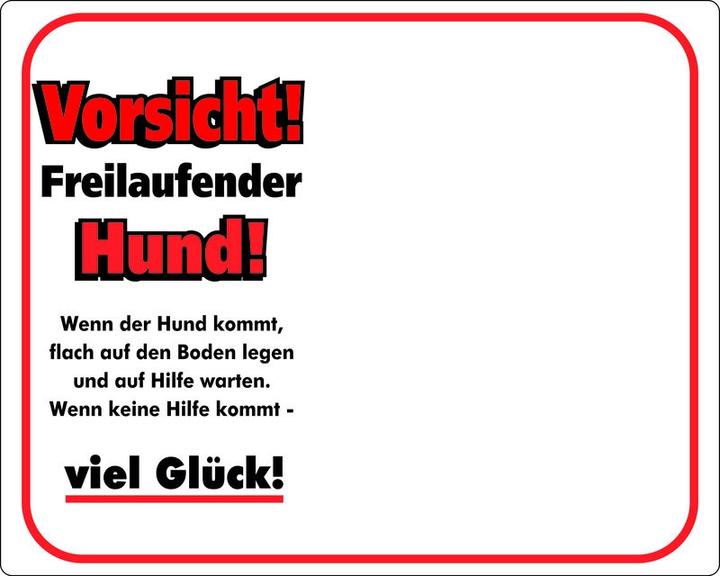 Produktbild Nobby Warntafel Vorsicht! Freilaufender Hund!