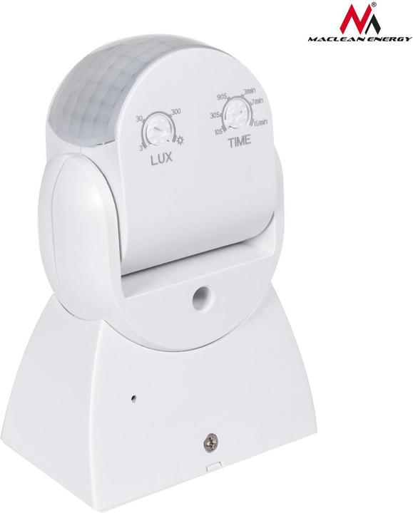 Produktbild Maclean Infrared motion detector PIR modern range 12 m Color white IP65 Energy MCE201W (12 m)