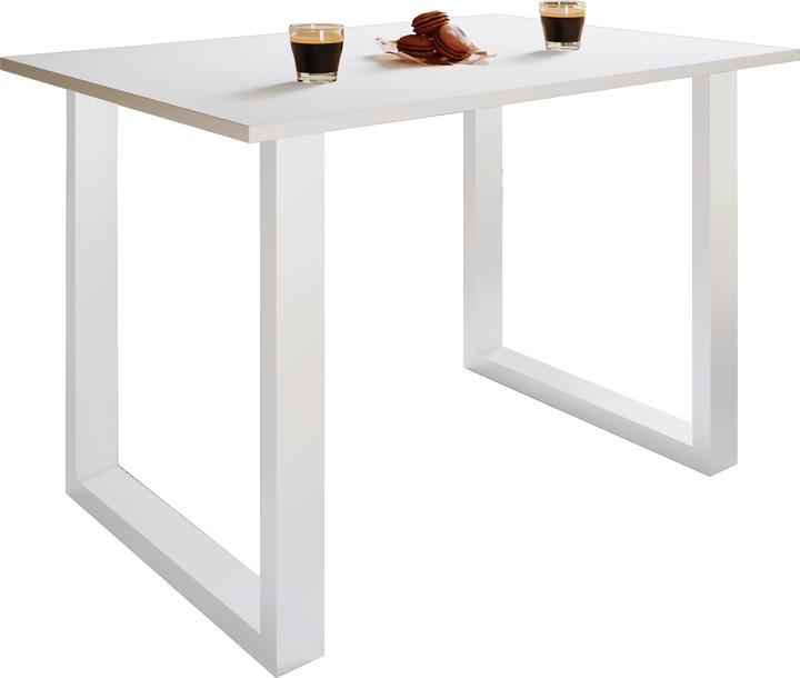 Produktbild VCM Büromöbel Schreibtisch Lona U Alu Weiss (140 x 50 x 76 cm)