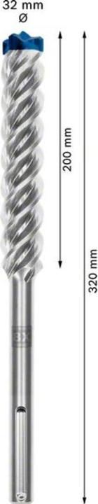 Image du produit Bosch Professional Zubehör Foret marteau Expert SDS max-8X, 32 x 200 x 320 mm (32 millimètres)