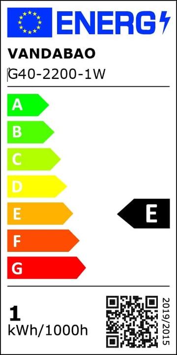 Energie-Label Vandabao LED Lichterkette (25+2 Glühbirnen) (15 m)