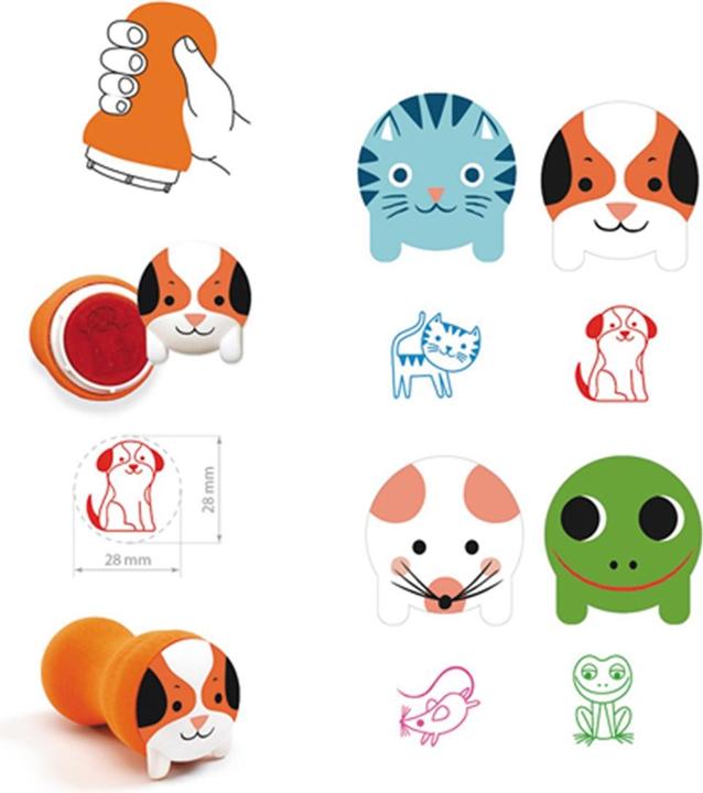 Actual product image Djeco Toddler stamp garden animals
