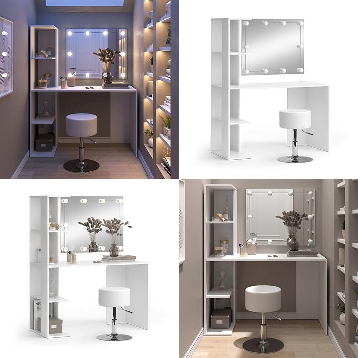 Produktbild Vicco Tower mit Hocker und Beleuchtung (122.5 x 55.5 x 76 cm)