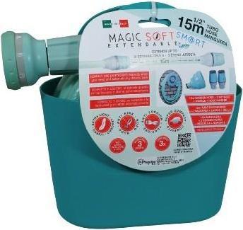 Immagine prodotto IdroEasy Tubo per irrigazione 15 m Ikra Magic Soft Smart Hose (15 m, 12.50 mm)