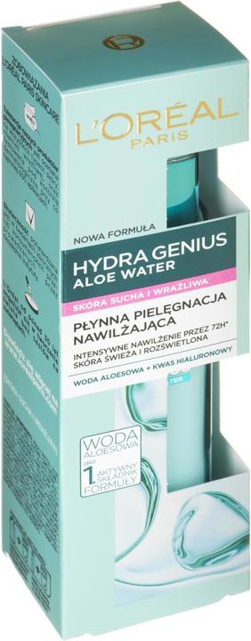 Productafbeelding L'Oréal Paris L'Oréal Hydra Genius Aloë Water Lotion voor Droge en Gevoelige Huid 70ml (70 ml, Gezichtsgel)