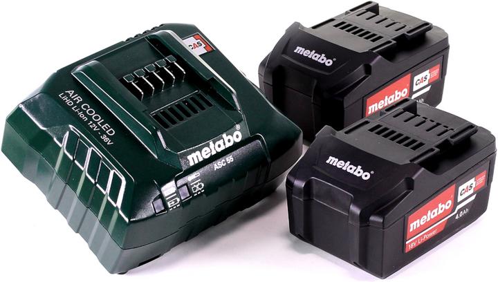 Actual product image Metabo Basic set 2x Li-Power battery pack 18 V 4.0 Ah CAS Li-Ion battery + charger ASC 55 ( 685050380 ) (18 V)