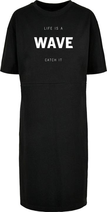 Merchcode Ladies Summer - Life is a wave Oversized Slit Dress - 118925
