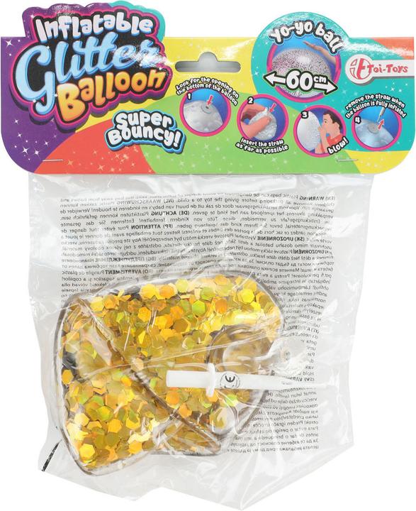 Produktbild Toi-Toys Aufblasbarer Glitzerballon, 60cm (1 x)