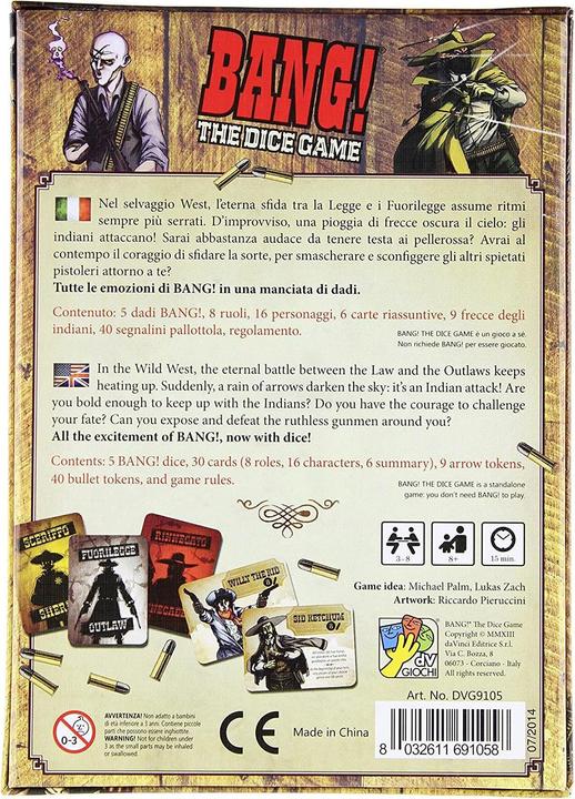 Immagine prodotto Davinci Games BANG! Il gioco dei dadi (Inglese)