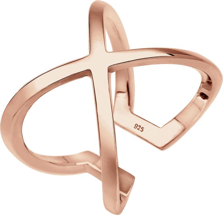 Elli Ring Kreuz Blogger Geo Trend 925 Sterling Silber (54, 925 Silber)