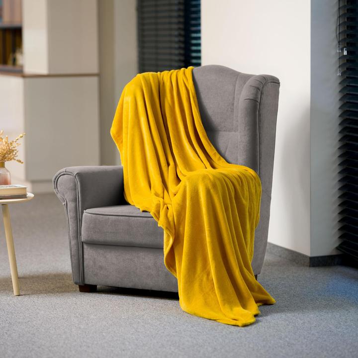 Productafbeelding Teesa Fleecedeken 150x200 cm - geel (150 x 200 cm)