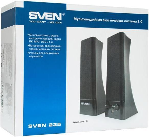 Actual product image Sven Speakers 235, black, SV-0110235BK
