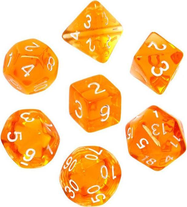 Immagine prodotto Rebel Set di dadi da gioco di ruolo - Cristallo - Oranžinis
