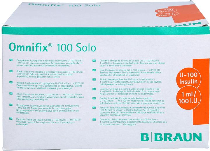 Produktbild B.Braun 100 Insulin 1 ml solo L (Insulinspritze)