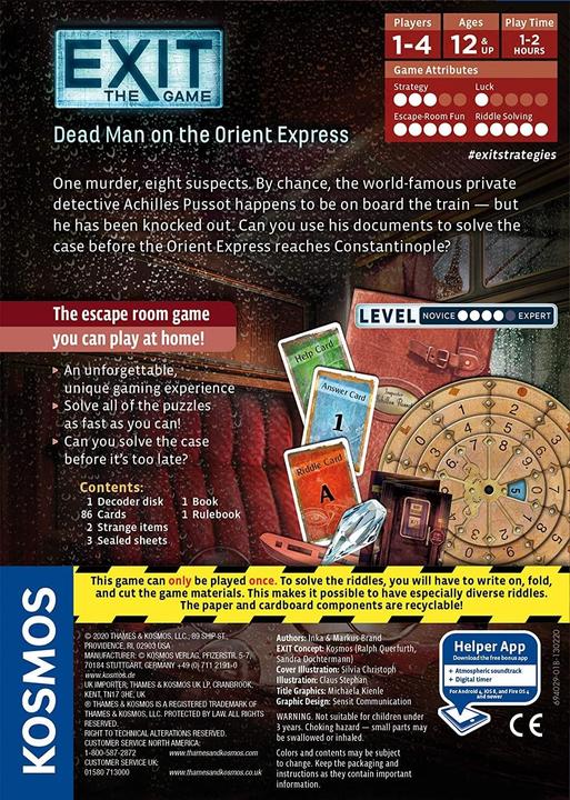 Produktbild Kosmos Exit: Dead Man on the Orient Express (Englisch)