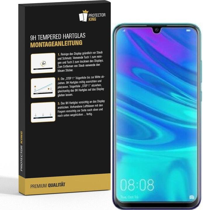 Produktbild Protectorking 1x echtes Tempered 9H Panzerhartglas 3D KLAR (1 Stück, Huawei P Smart (2020))
