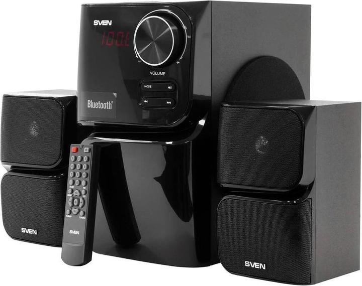 Actual product image Sven MS-305, 2.1 speakers, FM, Bluetooth, USB/SD, LED Ekranas, RC unit, power output 40W (20 + 2  1