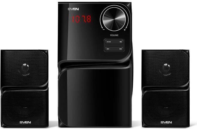 Actual product image Sven MS-305, 2.1 speakers, FM, Bluetooth, USB/SD, LED Ekranas, RC unit, power output 40W (20 + 2  1