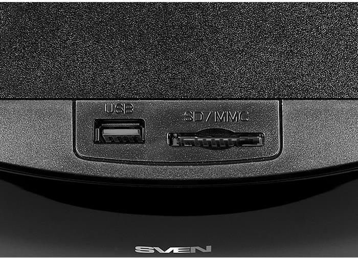 Actual product image Sven MS-307, 2.1 speakers, FM, Bluetooth, USB/SD, LED Ekranas, RC unit, power output 40W (20 + 2  1