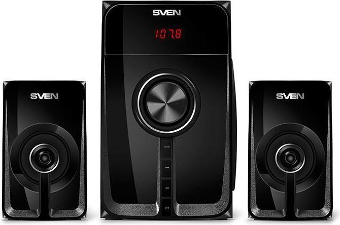 Actual product image Sven MS-307, 2.1 speakers, FM, Bluetooth, USB/SD, LED Ekranas, RC unit, power output 40W (20 + 2  1