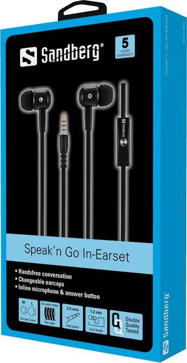 Actual product image Sandberg Speak n Go In-Earset (Cable)