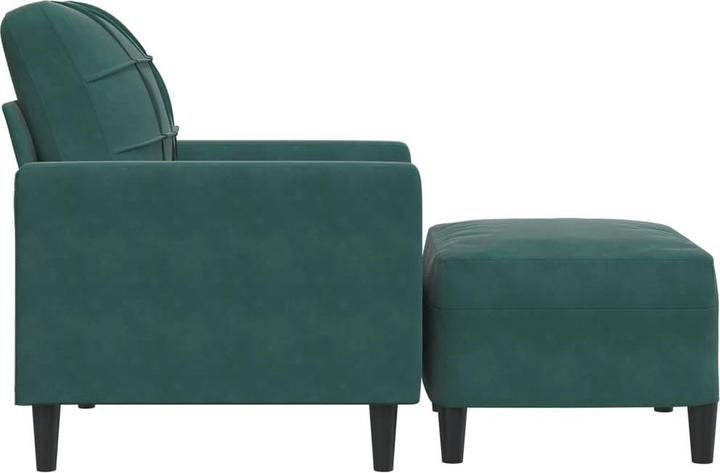 Produktbild VidaXL Sessel Sofa Loungesessel Fernsehsessel Clubsessel Hocker Dunkelgrün Samt