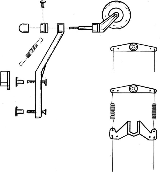 Produktbild Du-Bro Semi-Scale Spornrad System (20-60) 25mm Rad