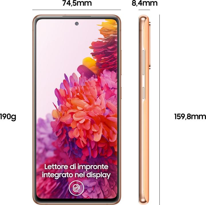 Image du produit Samsung Galaxy S20 FE UE (128 Go, Cloud Orange, 6.50", Double SIM hybride, 12 Mpx, 4G)