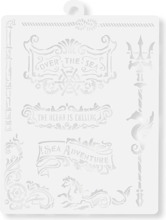 Immagine prodotto Stamperia Stencil "Canzoni del mare - Piatti e tridente"