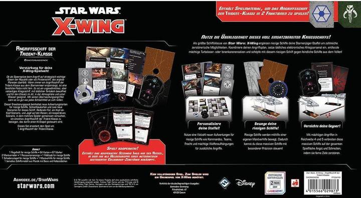 Produktbild Asmodée FFGD4169 - Angriffsschiff der Trident Klasse: Star Wars X-Wing 2.Ed., ab 14 Jahren (DE-Erweiterung) (Deutsch)