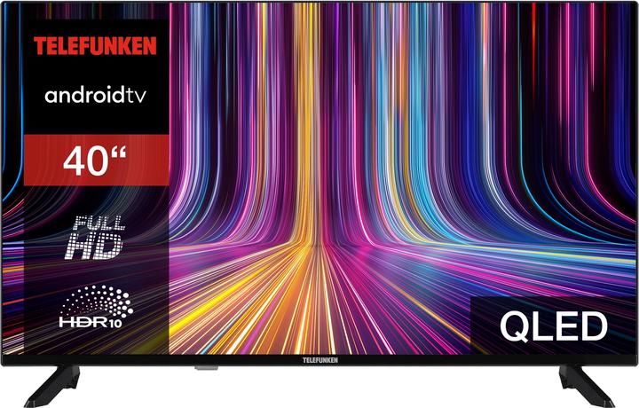 Produktbild Telefunken QLED TV 40 Zoll Fernseher Full HD Android TV (HDR Smart TV, Triple-Tuner) QF40AO750S (40", QLED, Full HD, 2024)
