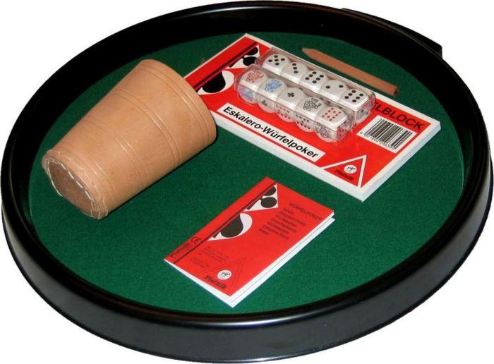 Piatnik Pokergarnitur mit Würfeltasse, MEHRFARBIG, 7 Teile, 296871 (Deutsch)