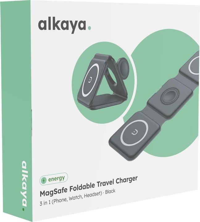 Produktbild Alkaya Flex Fold MagSafe Reise Ladegerät weiss (15 W)