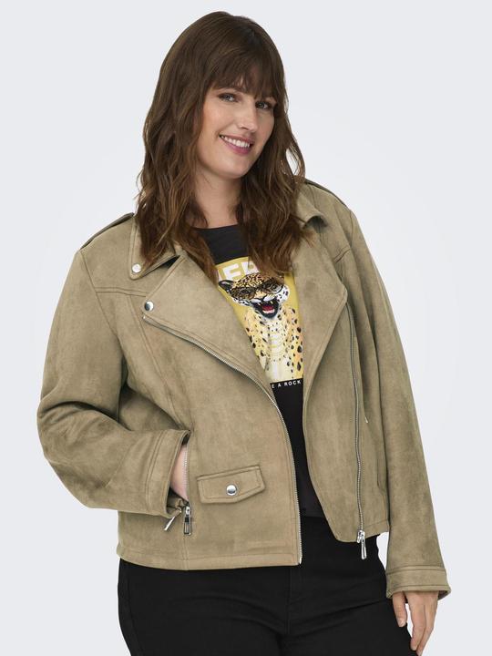 Actual product image Only Fly-away collar curve jacket Biker jacket in leather look (44)