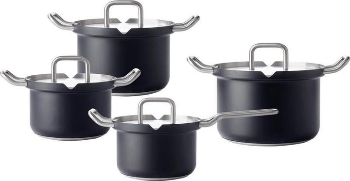 Image du produit BK Q-linair Master Black Kookpannenset - 4 delig - Veilig afgietsysteem (Casserole, Acier inoxydable)