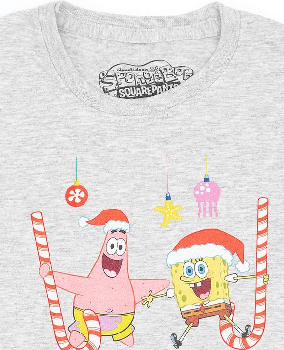 Immagine prodotto Spongebob Squarepants Make It Merry Maglietta Natale Ragazzi (140)