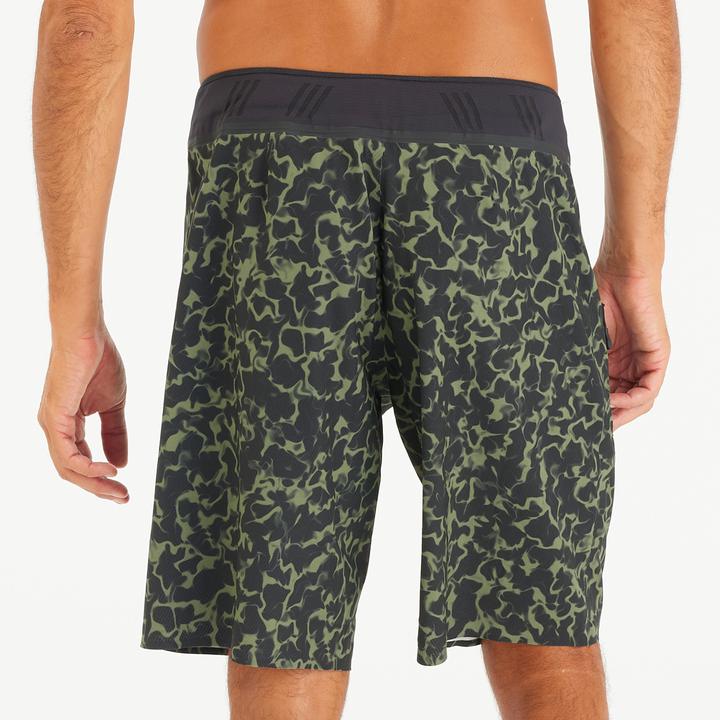 Actual product image Olaian Boardshorts Surfen Herren lang 900 20" Morpho Army grün (44)