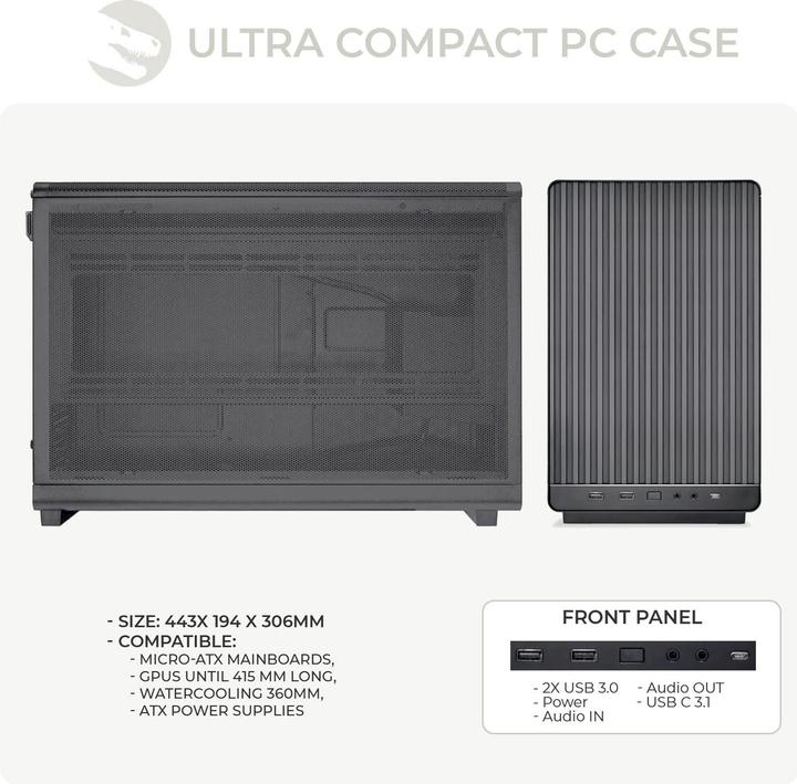 Actual product image Sedatech Ultimate Gaming Mini-PC - UCCE018I1I1HF (AMD Ryzen 7 5700X, 32 GB, 1000 GB, GeForce RTX 5070)