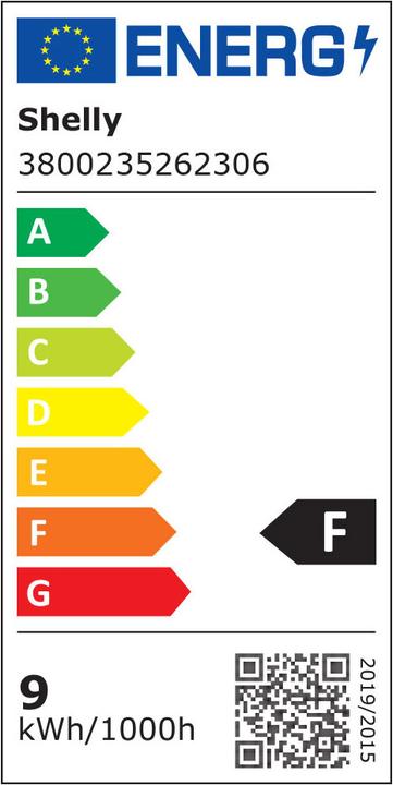 Energie-Label Shelly Duo (E27, 9 W, 800 lm, 1 x, F)