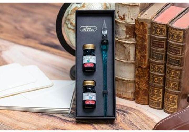 Image du produit Herbin Set encre verre plume (Émeraude, Silver, 1 x)