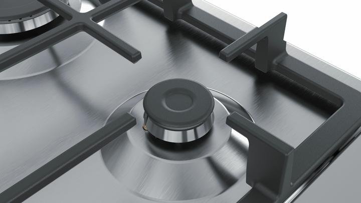 Immagine prodotto Bosch Hausgeräte Serie 4 PGH6B5B90 Piano cottura a gas integrato in acciaio inossidabile 4 Zone