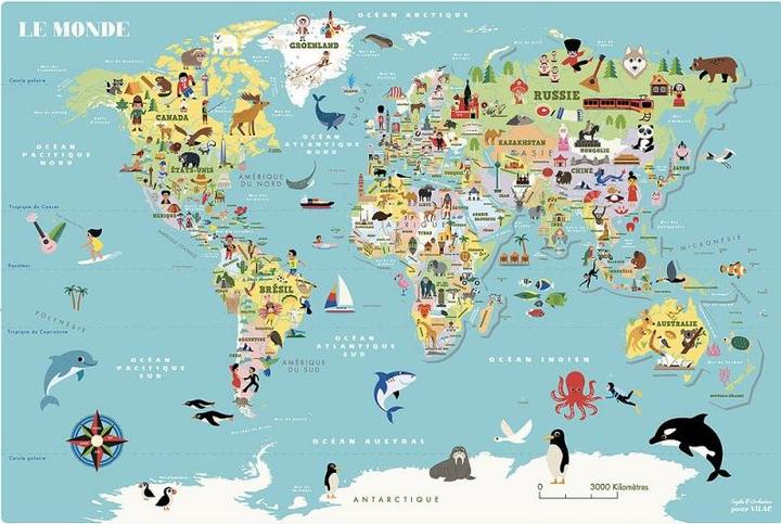 Image du produit Vilac Carte magnétique du monde Ingela P.Arrhenius (English version) (Anglais)